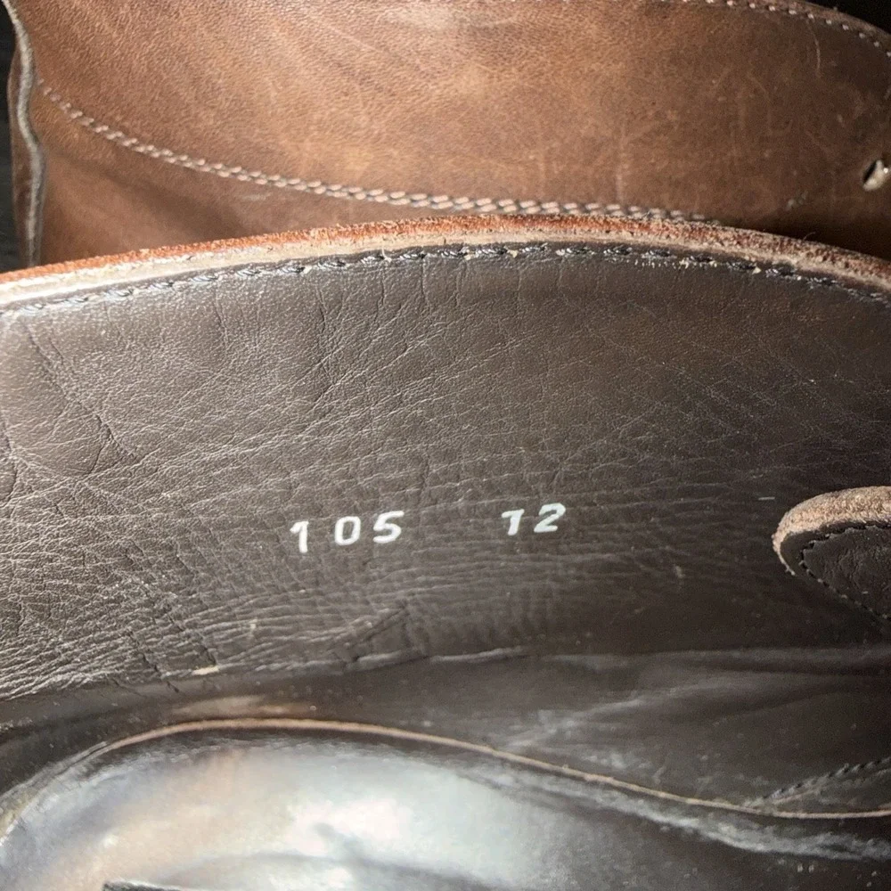 To Boot New York Brown Men's Leather Chukka Ankle Boots Lace Up Rubber 12